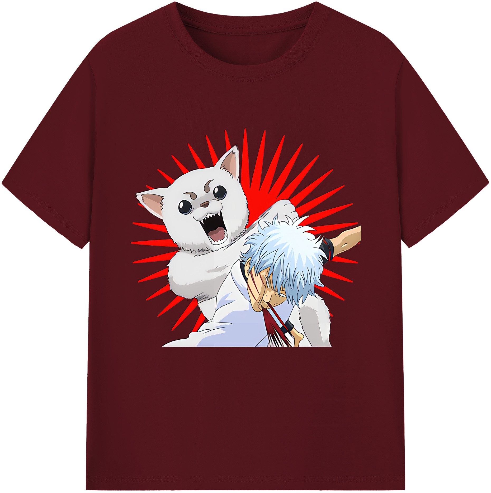 （画像用） ぎんたま 坂田銀時（さかたぎんとき） 神楽 志村新八（しむら しんぱち） GINTAMA Sakata Gintoki Kagura Shimura Shinpachi 綿100％半袖Tシャツ（フロントプリント）
